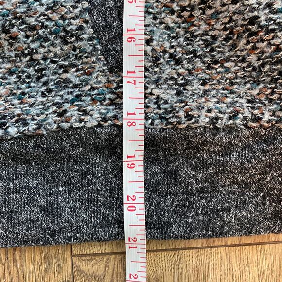 Lucky Brand Hooded Pullover Exposed Knit Gray Women's S - Picture 5 of 7